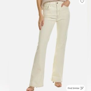 NWT Current Elliot High Rise Flare Cream Jeans in size 27